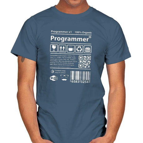 Programmer - Mens T-Shirts RIPT Apparel Small / Indigo Blue