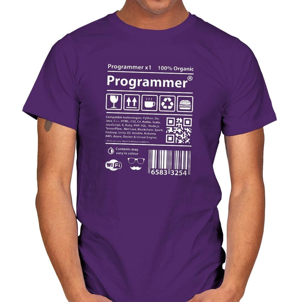Programmer - Mens T-Shirts RIPT Apparel Small / Purple