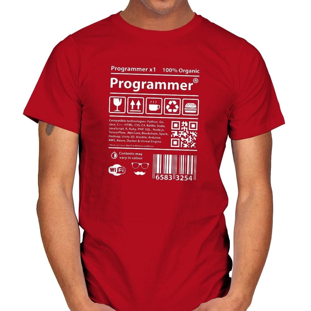 Programmer - Mens T-Shirts RIPT Apparel Small / Red