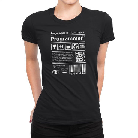 Programmer - Womens Premium T-Shirts RIPT Apparel Small / Black