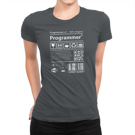 Programmer - Womens Premium T-Shirts RIPT Apparel Small / Heavy Metal