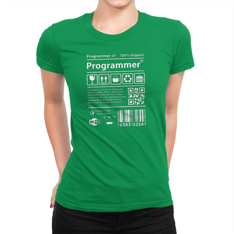 Programmer - Womens Premium T-Shirts RIPT Apparel Small / Kelly Green