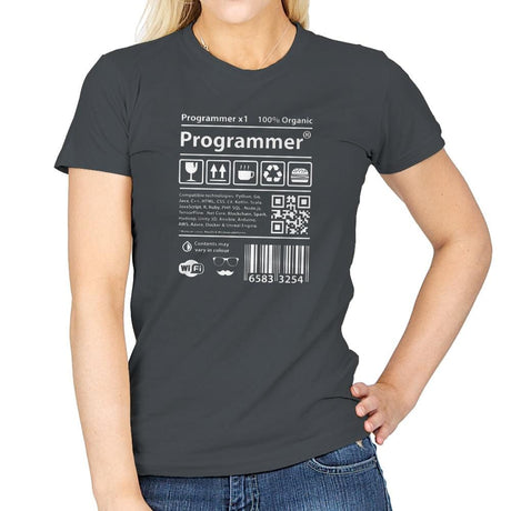 Programmer - Womens T-Shirts RIPT Apparel Small / Charcoal
