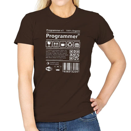 Programmer - Womens T-Shirts RIPT Apparel Small / Dark Chocolate