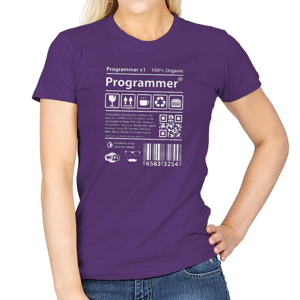 Programmer - Womens T-Shirts RIPT Apparel Small / Purple