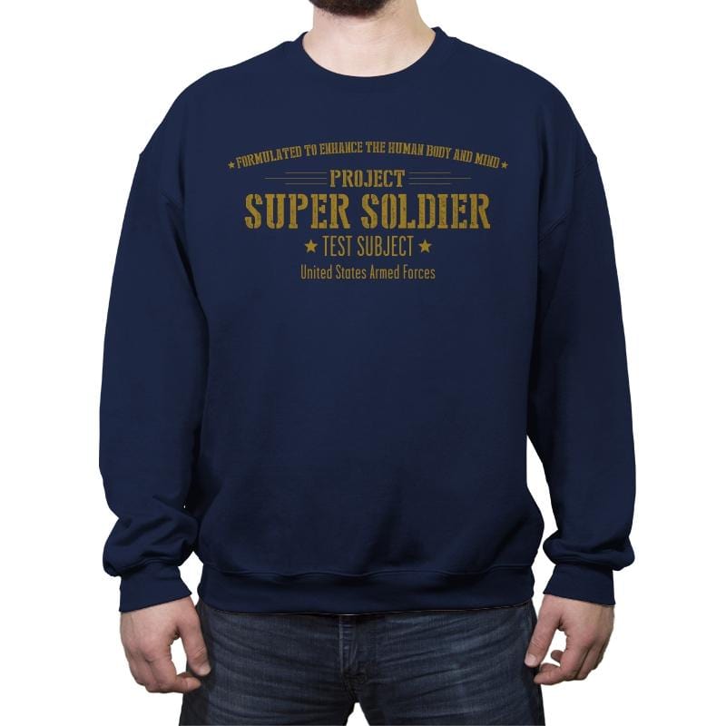 Project Super Soldier - Crew Neck Sweatshirt Crew Neck Sweatshirt RIPT Apparel Small / Navy
