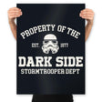 Property of Dark Side - Prints Posters RIPT Apparel 18x24 / Black