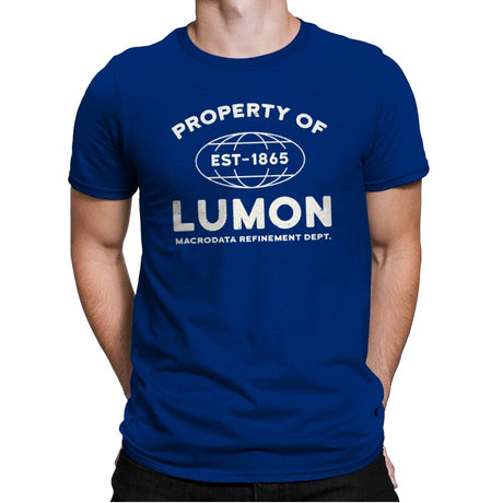 Property of Lumon - Mens Premium T-Shirts RIPT Apparel Small / Royal