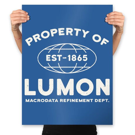 Property of Lumon - Prints Posters RIPT Apparel 18x24 / Royal