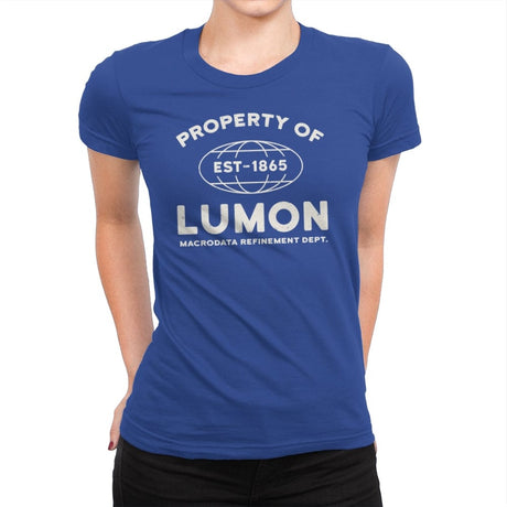 Property of Lumon - Womens Premium T-Shirts RIPT Apparel Small / Royal