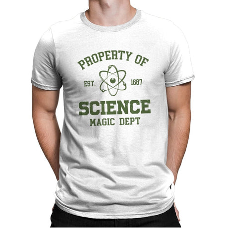 Property of Science - Mens Premium T-Shirts RIPT Apparel Small / White