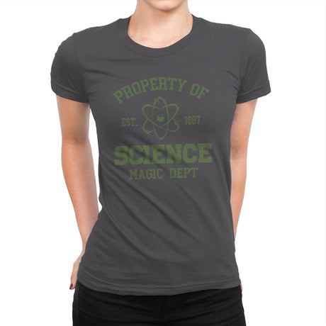 Property of Science - Womens Premium T-Shirts RIPT Apparel Small / Heavy Metal
