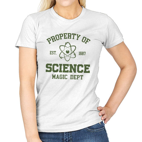 Property of Science - Womens T-Shirts RIPT Apparel Small / White