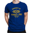 Property of Vault Tec - Mens Premium T-Shirts RIPT Apparel Small / Royal