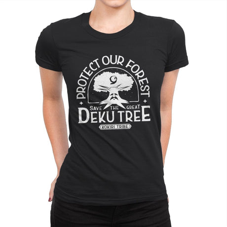 Protect Our Forest - Womens Premium T-Shirts RIPT Apparel Small / Black