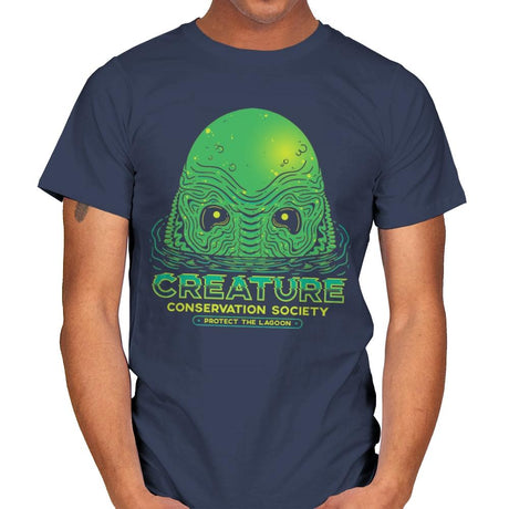 Protect The Lagoon - Mens T-Shirts RIPT Apparel Small / Navy