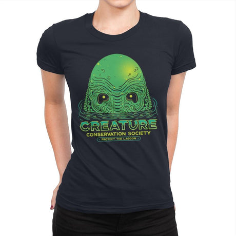 Protect The Lagoon - Womens Premium T-Shirts RIPT Apparel Small / Midnight Navy