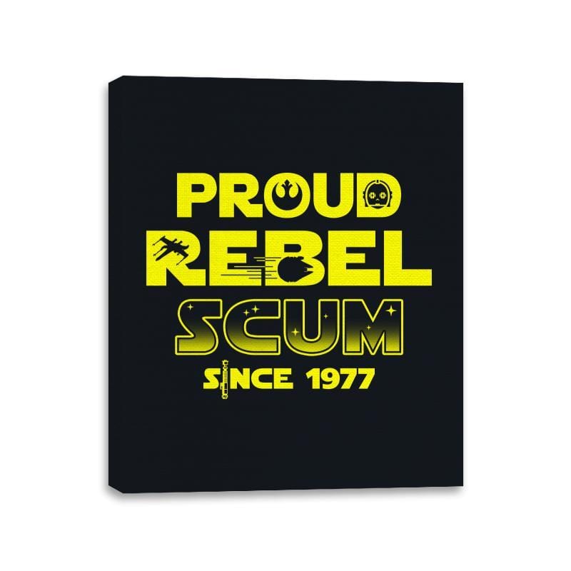 Proud Rebel Scum - Canvas Wraps Canvas Wraps RIPT Apparel 11x14 / Black