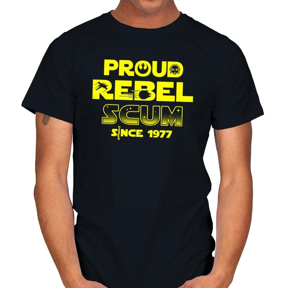 Proud Rebel Scum - Mens T-Shirts RIPT Apparel Small / Black