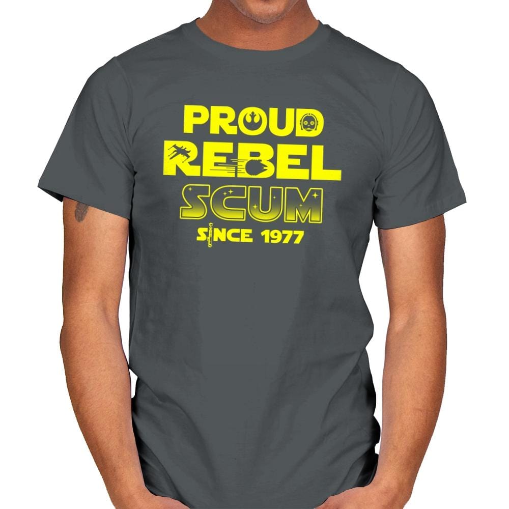 Proud Rebel Scum - Mens T-Shirts RIPT Apparel Small / Charcoal