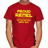 Proud Rebel Scum - Mens T-Shirts RIPT Apparel Small / Red
