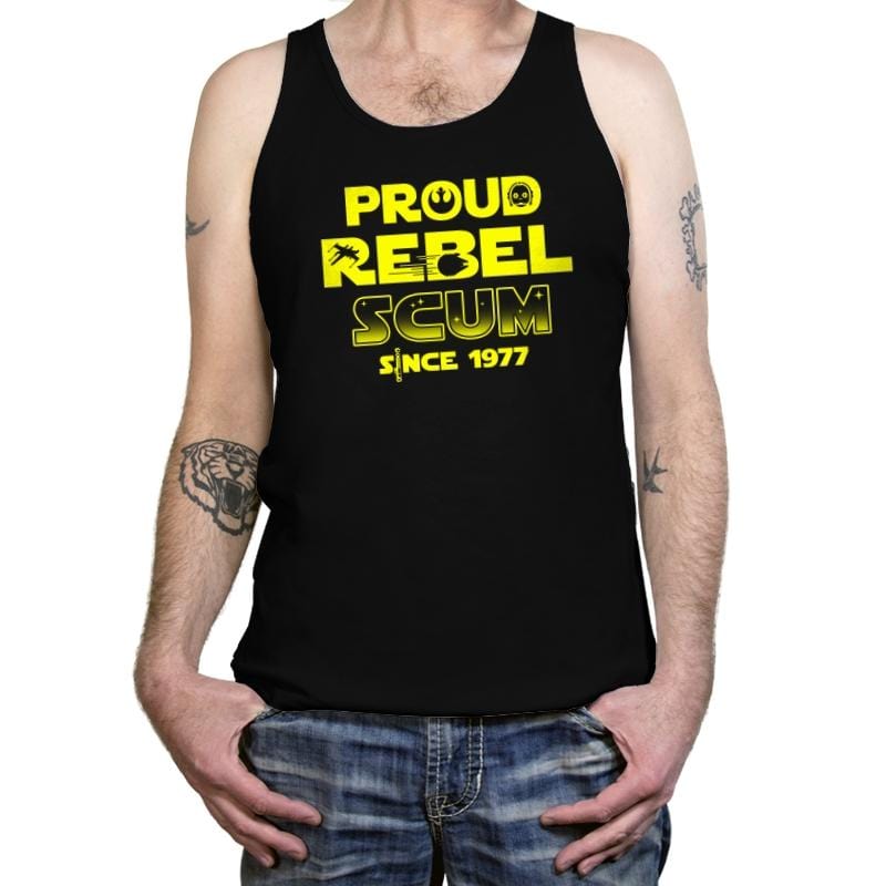 Proud Rebel Scum - Tanktop Tanktop RIPT Apparel X-Small / Black