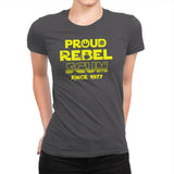 Proud Rebel Scum - Womens Premium T-Shirts RIPT Apparel Small / Heavy Metal