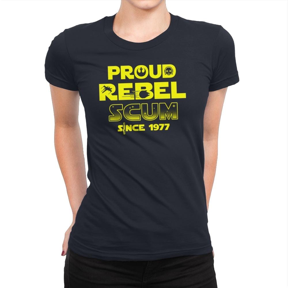 Proud Rebel Scum - Womens Premium T-Shirts RIPT Apparel Small / Midnight Navy