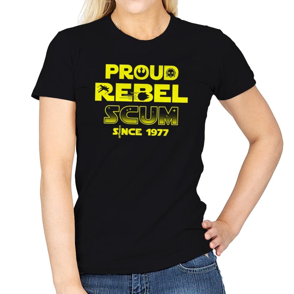 Proud Rebel Scum - Womens T-Shirts RIPT Apparel Small / Black