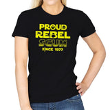 Proud Rebel Scum - Womens T-Shirts RIPT Apparel Small / Black