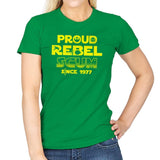 Proud Rebel Scum - Womens T-Shirts RIPT Apparel Small / Irish Green