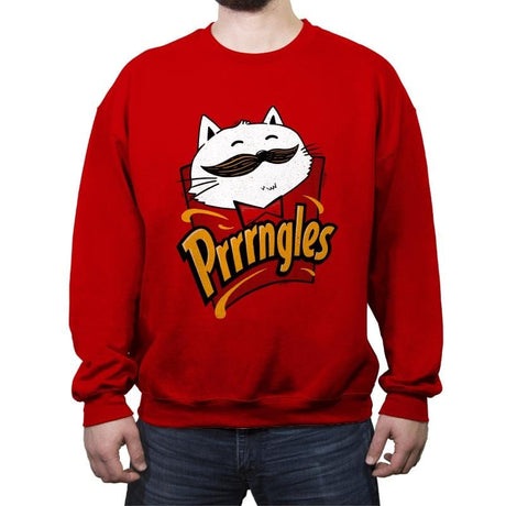 Prrrrngles - Crew Neck Sweatshirt Crew Neck Sweatshirt RIPT Apparel Small / Red