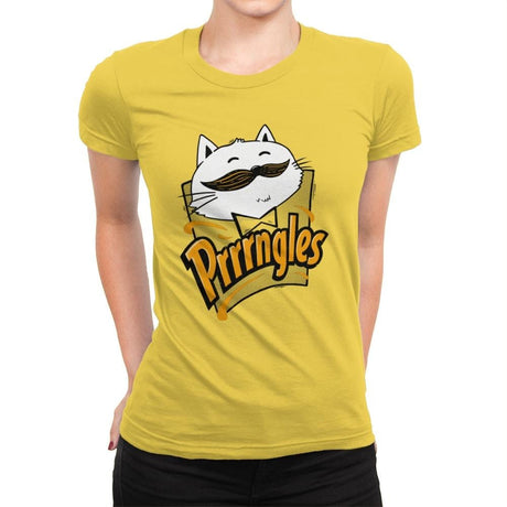 Prrrrngles - Womens Premium T-Shirts RIPT Apparel Small / Vibrant Yellow