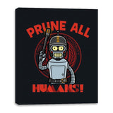 Prune All Humans! - Canvas Wraps Canvas Wraps RIPT Apparel 16x20 / Black