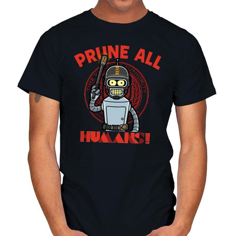 Prune All Humans! - Mens T-Shirts RIPT Apparel Small / Black