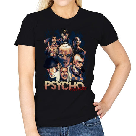 Psycho Killers - Womens T-Shirts RIPT Apparel Small / Black