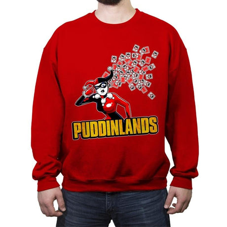 Puddinlands - Crew Neck Sweatshirt Crew Neck Sweatshirt RIPT Apparel Small / Red