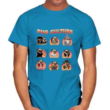 Pug Culture - Movies - Mens T-Shirts RIPT Apparel Small / Sapphire