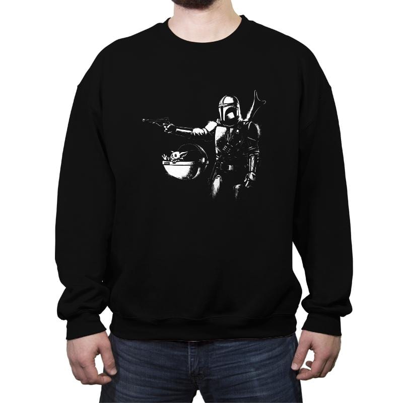 Pulp Mando - Crew Neck Sweatshirt Crew Neck Sweatshirt RIPT Apparel Small / Black