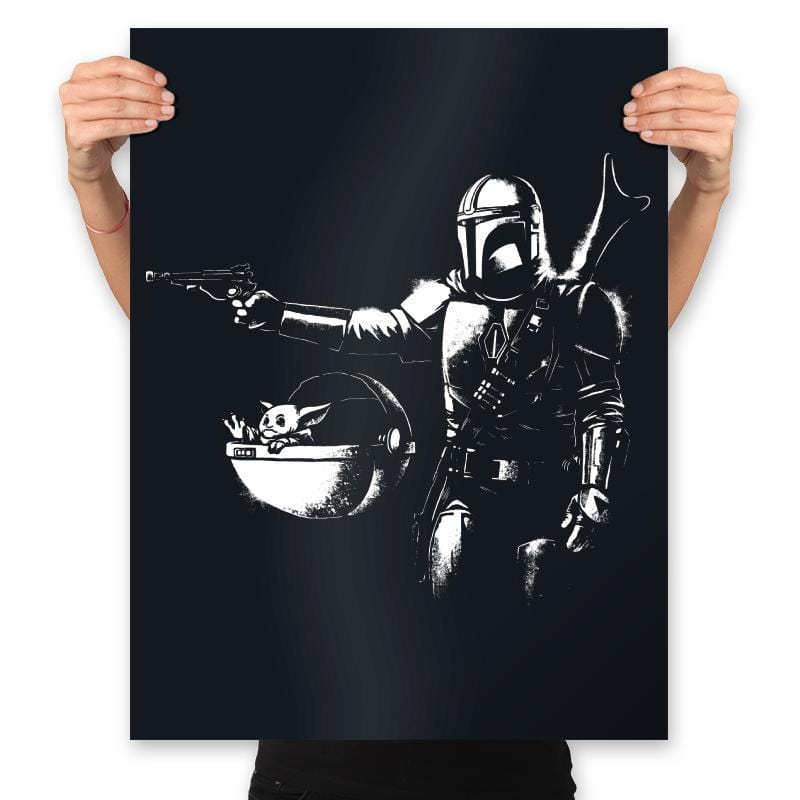 Pulp Mando - Prints Posters RIPT Apparel 18x24 / Black