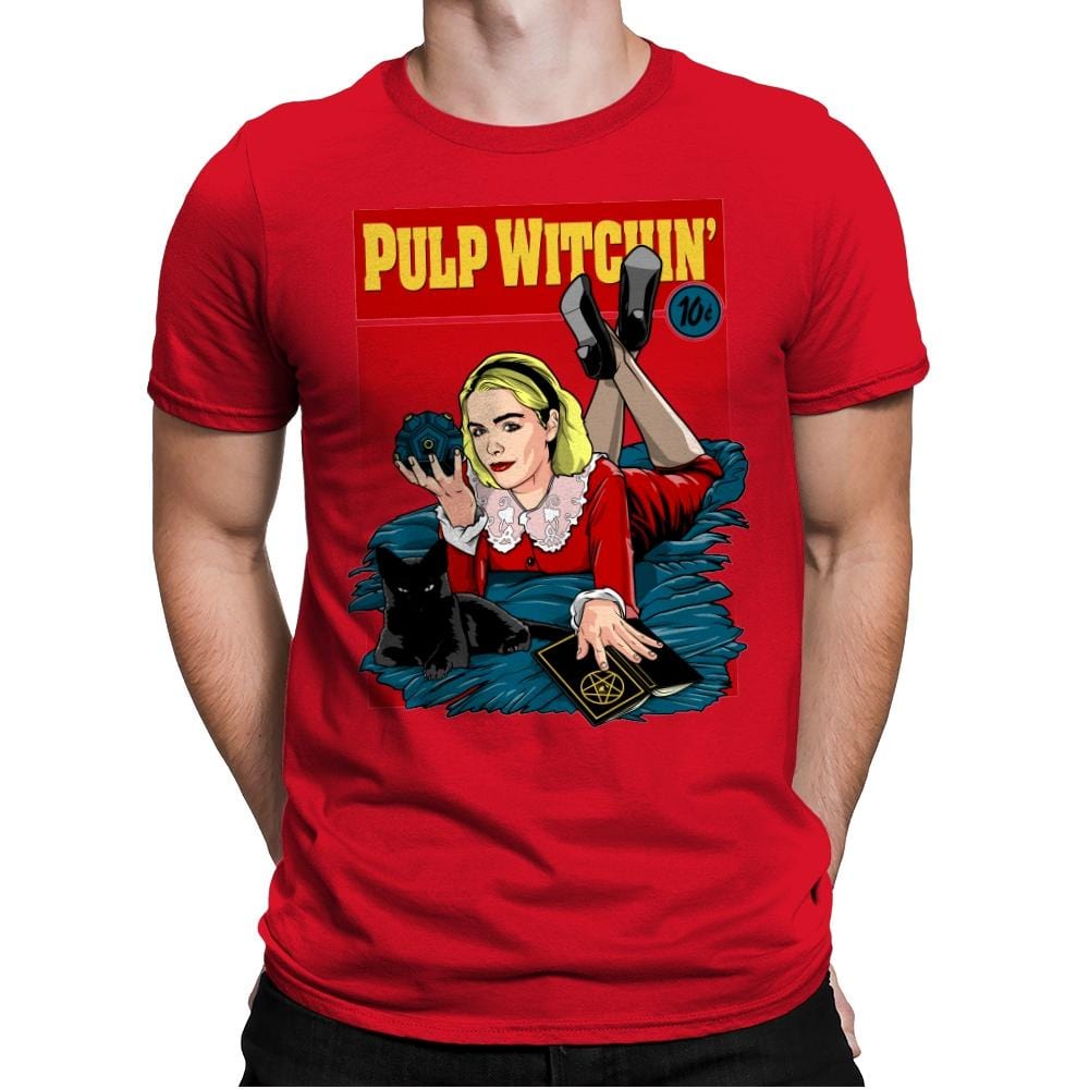 Pulp Witchin - Mens Premium T-Shirts RIPT Apparel Small / Red
