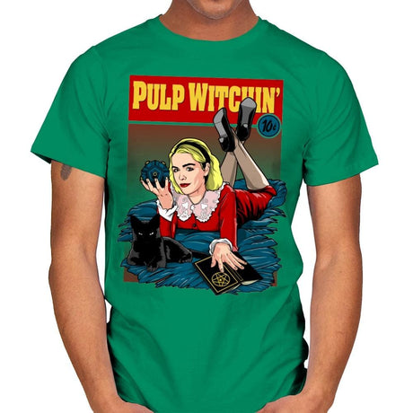 Pulp Witchin - Mens T-Shirts RIPT Apparel Small / Kelly Green