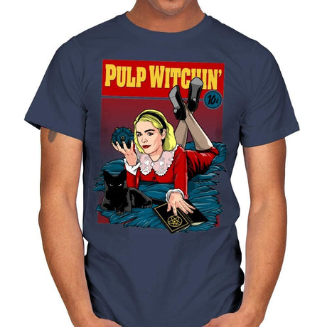 Pulp Witchin - Mens T-Shirts RIPT Apparel Small / Navy
