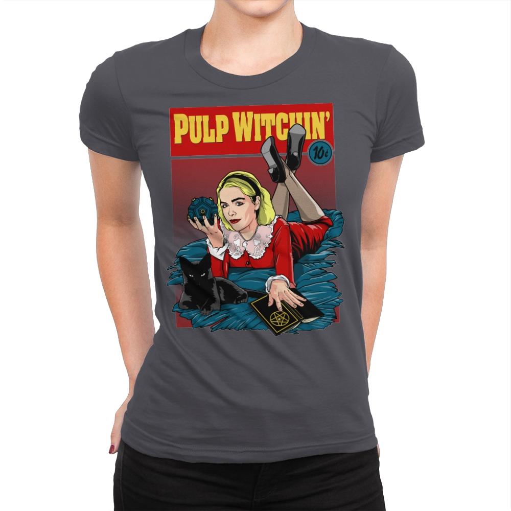 Pulp Witchin - Womens Premium T-Shirts RIPT Apparel Small / Heavy Metal