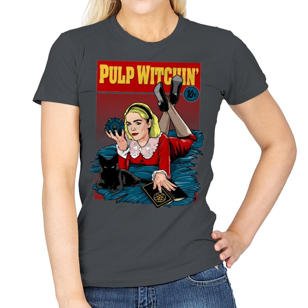 Pulp Witchin - Womens T-Shirts RIPT Apparel Small / Charcoal