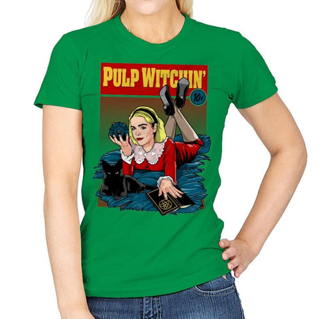 Pulp Witchin - Womens T-Shirts RIPT Apparel Small / Irish Green