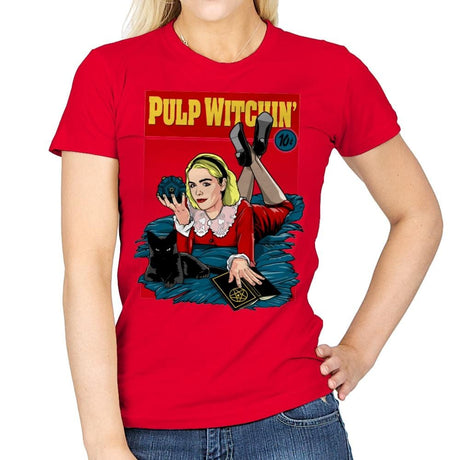 Pulp Witchin - Womens T-Shirts RIPT Apparel Small / Red