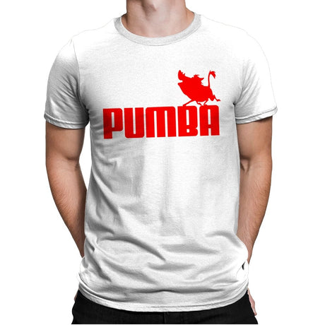 Pumba - Mens Premium T-Shirts RIPT Apparel Small / White