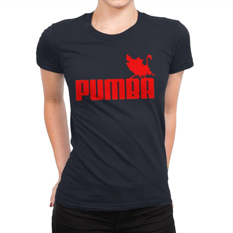 Pumba - Womens Premium T-Shirts RIPT Apparel Small / Midnight Navy