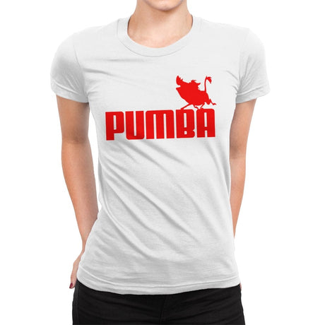 Pumba - Womens Premium T-Shirts RIPT Apparel Small / White